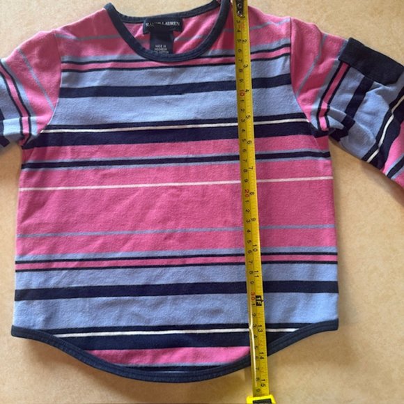 Ralph Lauren Polo Player Pink & Blue Striped Shirt - Picture 5 of 7